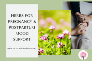 Herbs for pregnancy and postpartum mood support